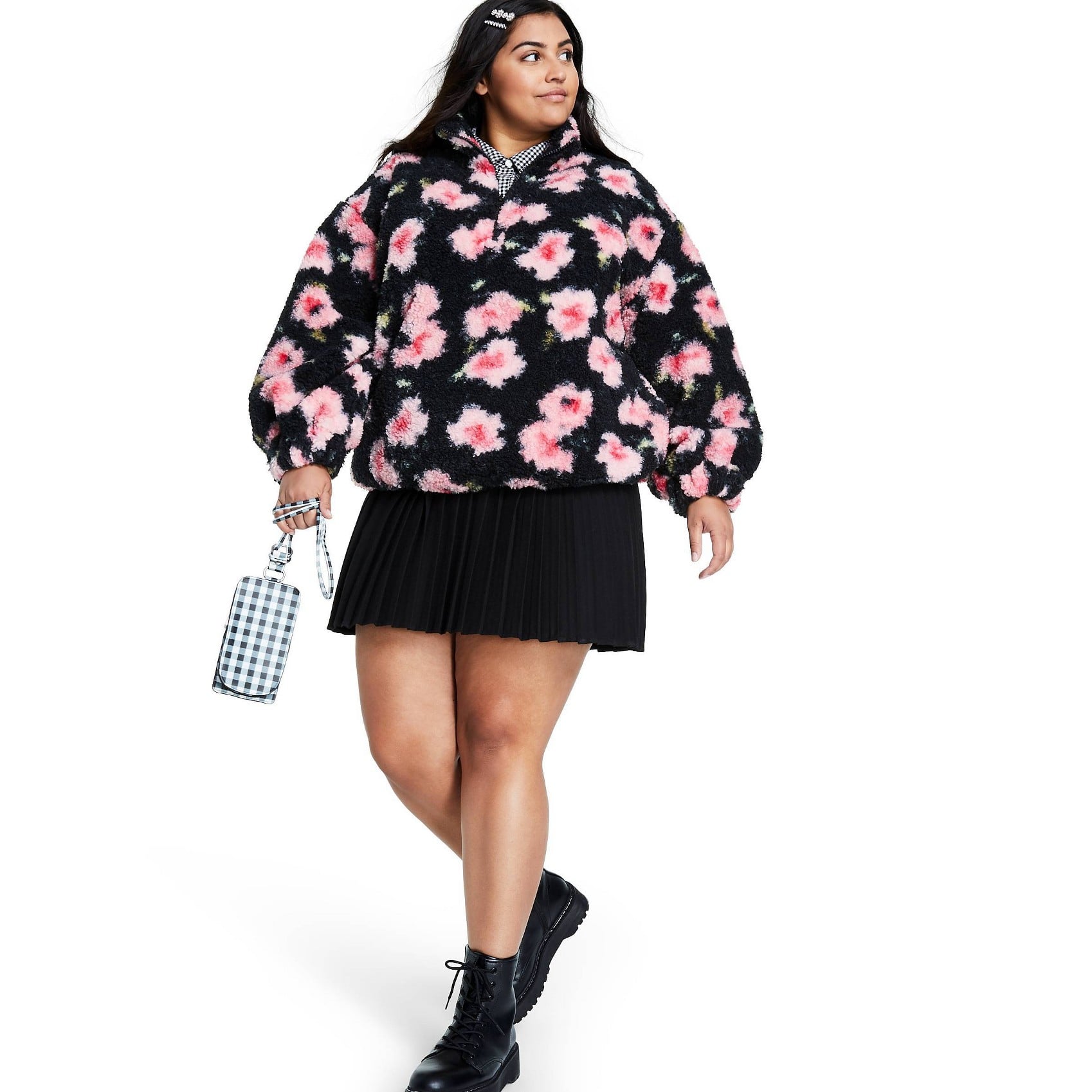 Target Floral Print Sherpa Jacket 