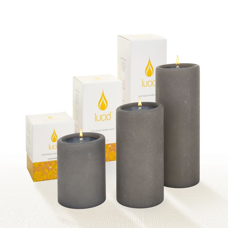 Lucid Gray Pillar Candles Best Beauty Gifts For a Minimalist