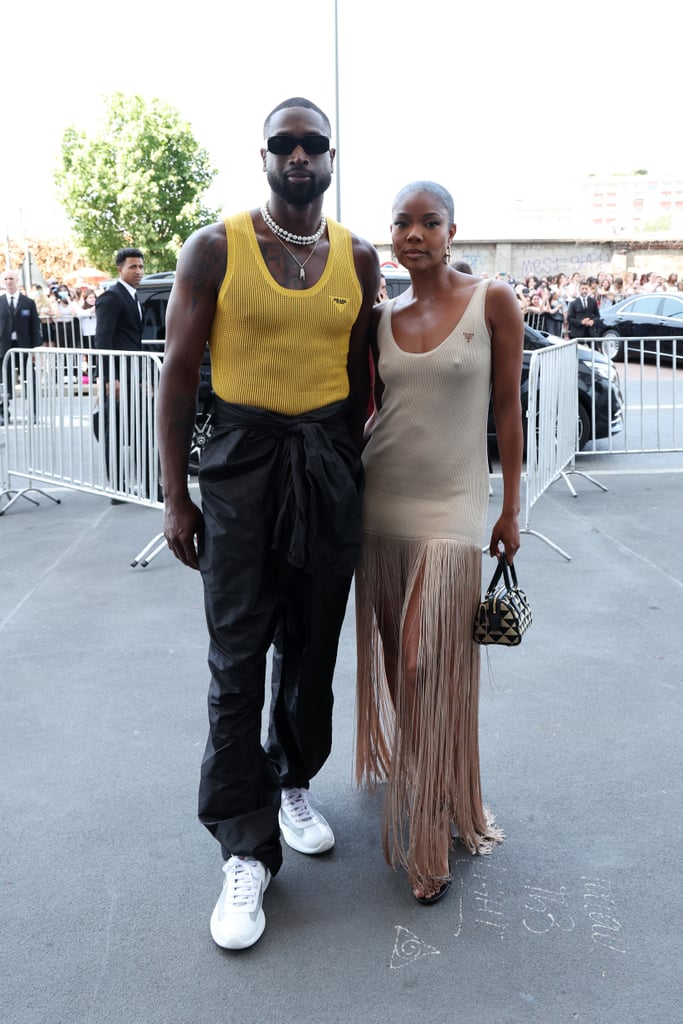 Gabrielle Union and Dwyane at the Prada Show During Milan Fashion Week