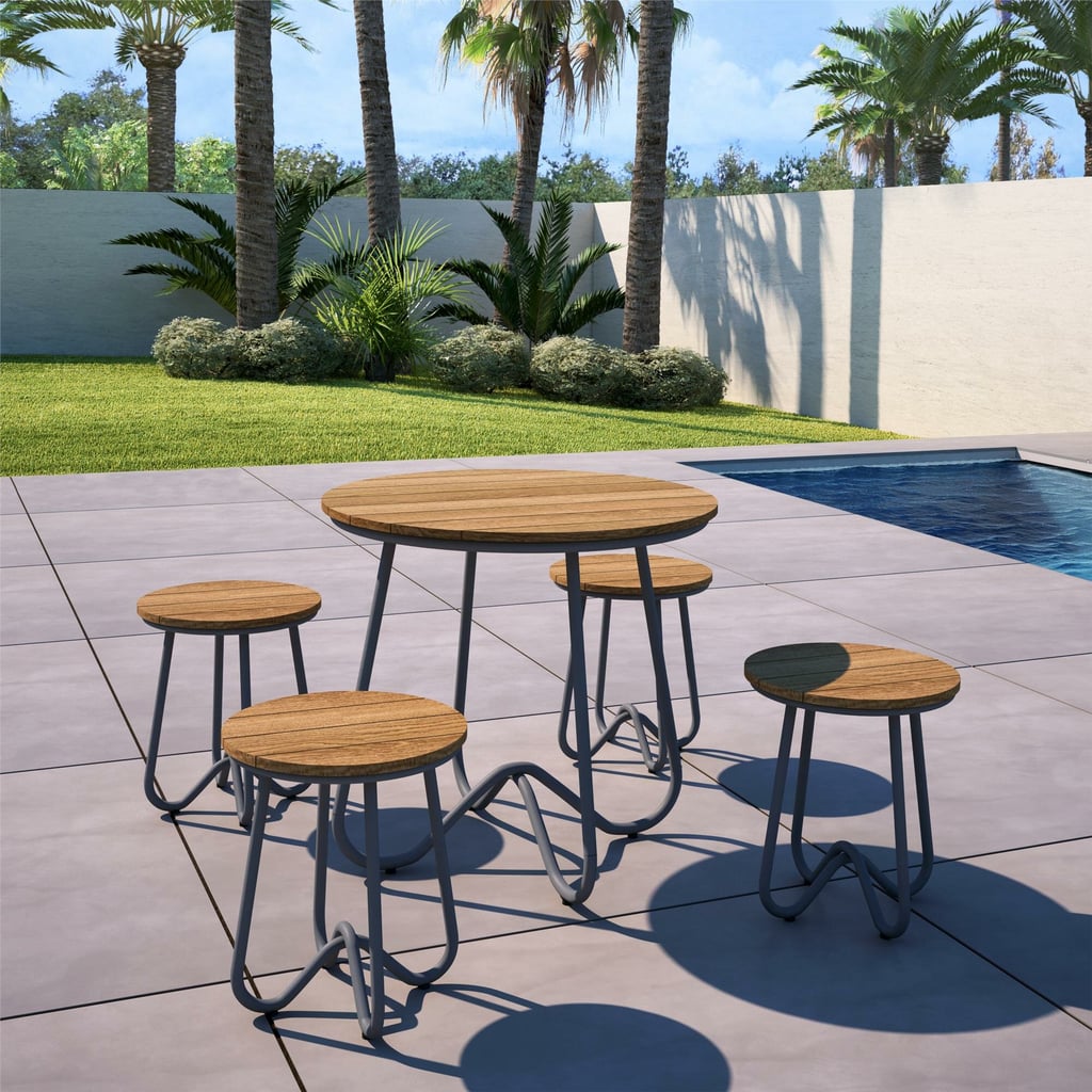 Bobbi Outdoor 5 Piece Bistro Set