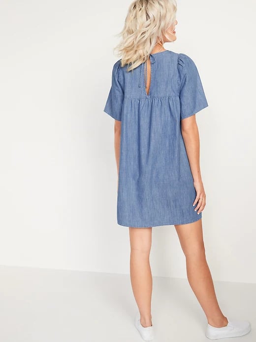 Old Navy Chambray Tie-Back Swing Dress