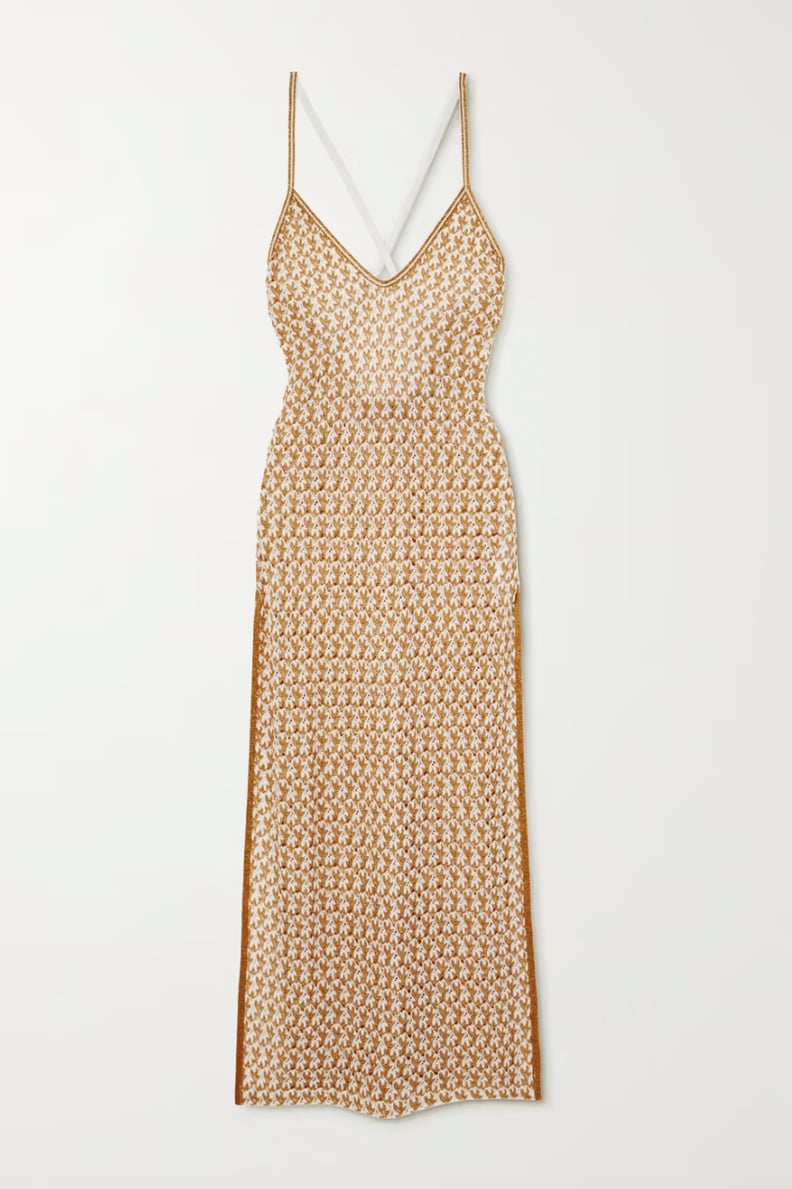 Missoni Mare Open-Back Metallic Crochet-Knit Maxi Dress