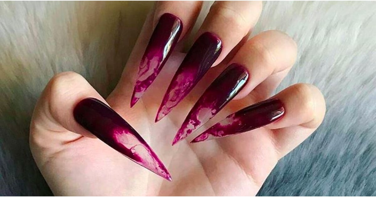 1. Vampire Fangs Nail Art Design - wide 6