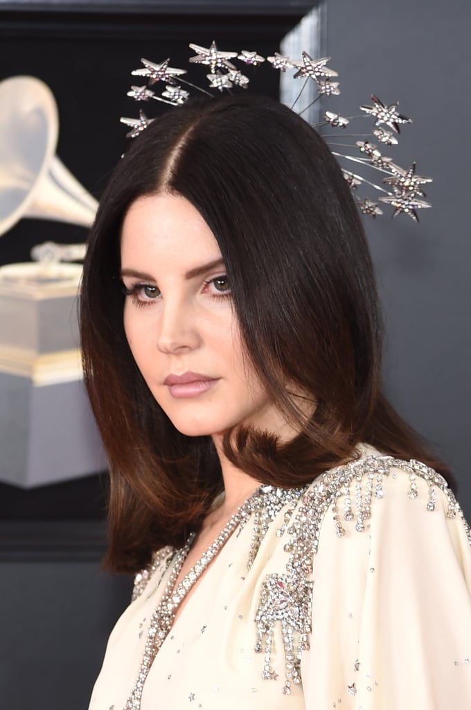 Lana Del Rey Headpiece at 2018 Grammys