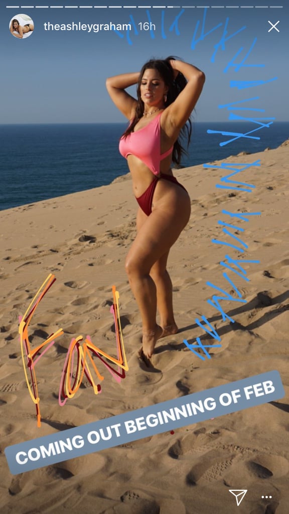 Ashley Graham's Red and Pink One-Piece Swimsuit