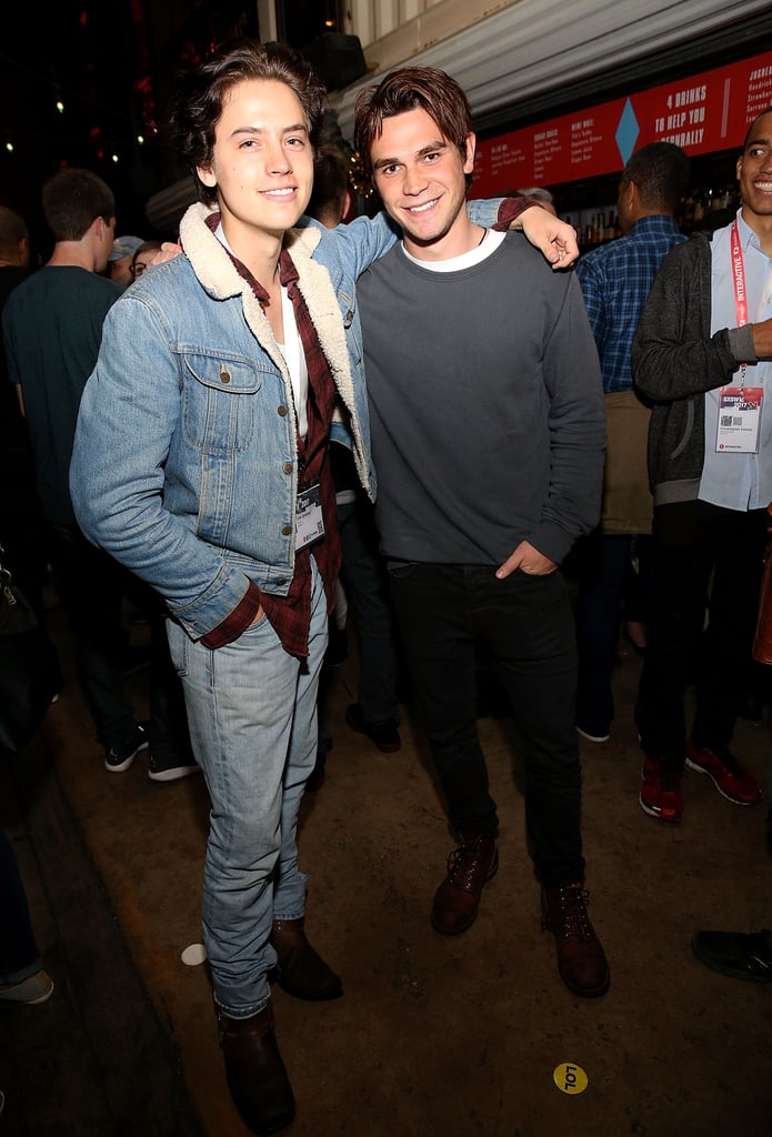 Channeling Jughead With a Shearling Denim Jacket