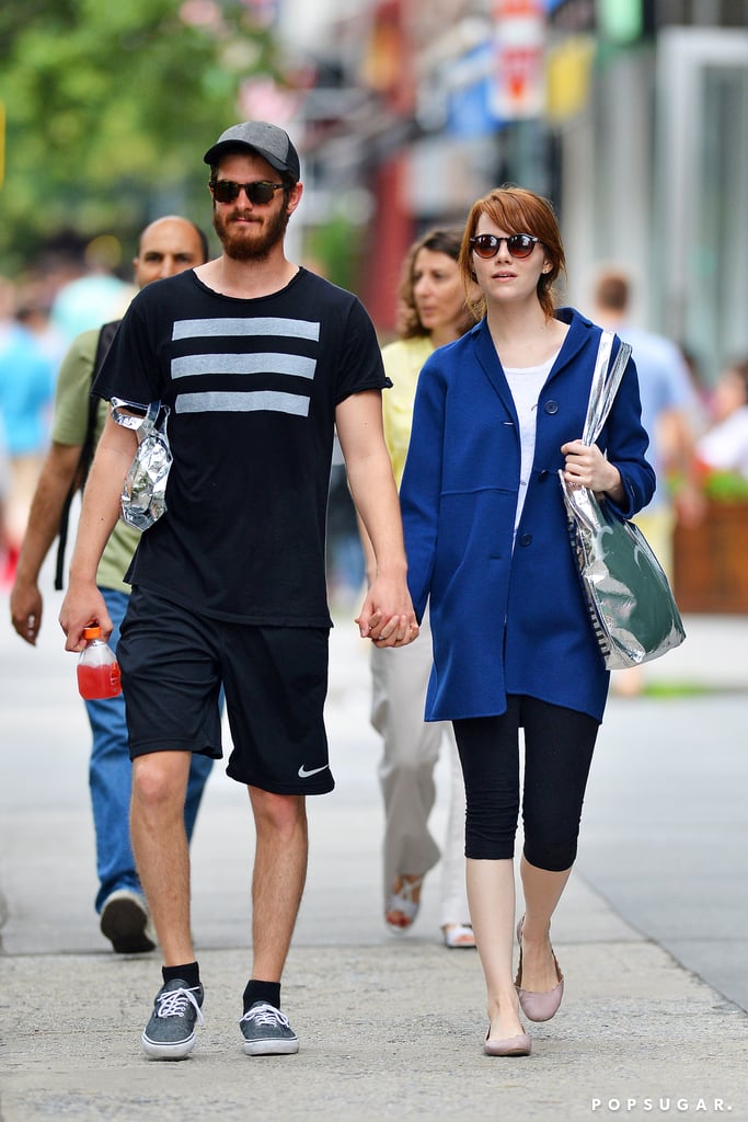 Andrew Garfield and Emma Stone held hands during their Saturday stroll in NYC.