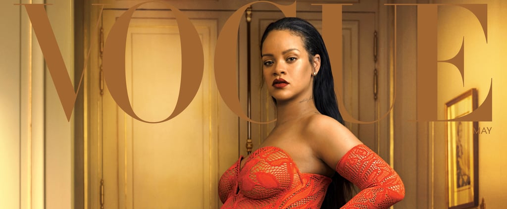 Rihanna Wears a Red Lace Alaïa Catsuit on Vogue's May Cover