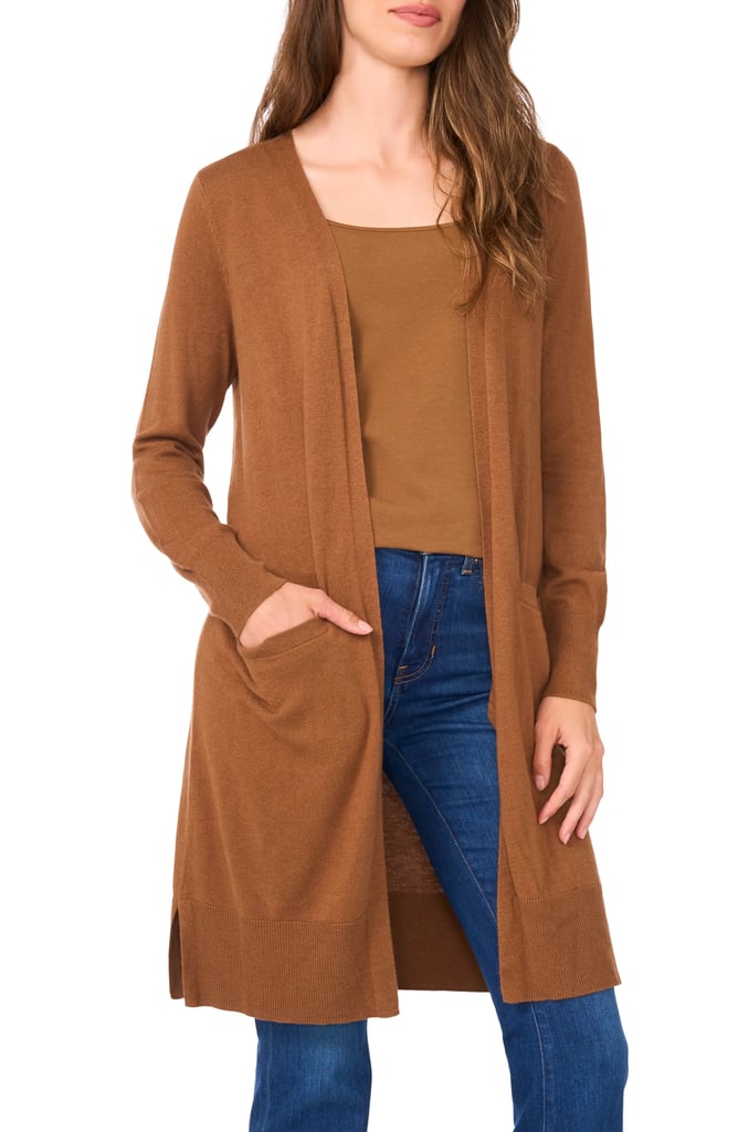 Halogen Open Front Longline Cardigan