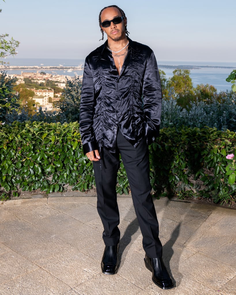 Lewis Hamilton at the Dua Lipa x Versace Show in Cannes