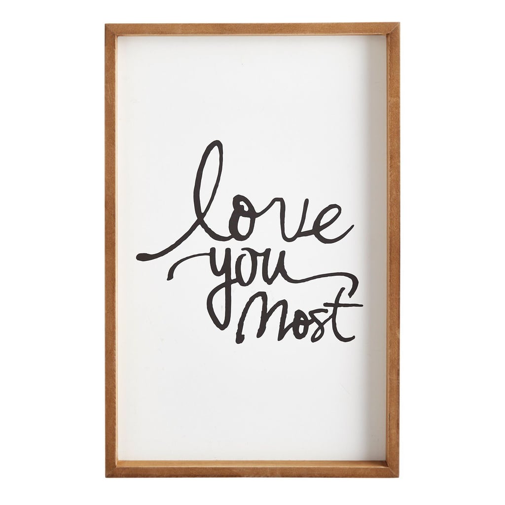 Love You Most Framed Wall Decor | Pier 1 Valentine's Day Decor ...