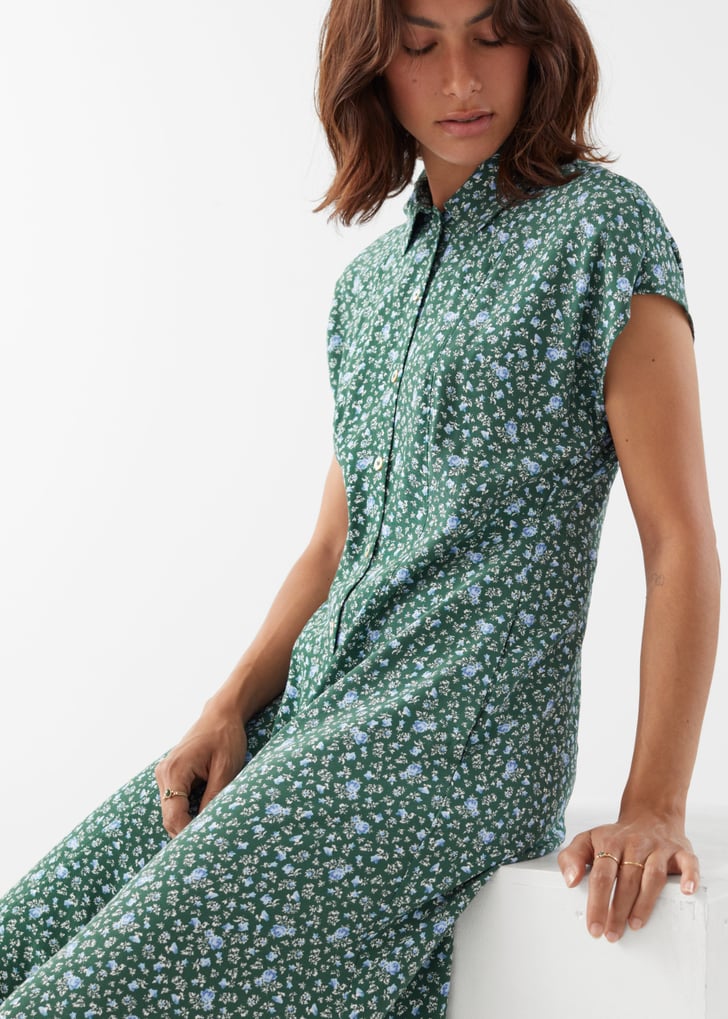 relaxed midi wrap dress