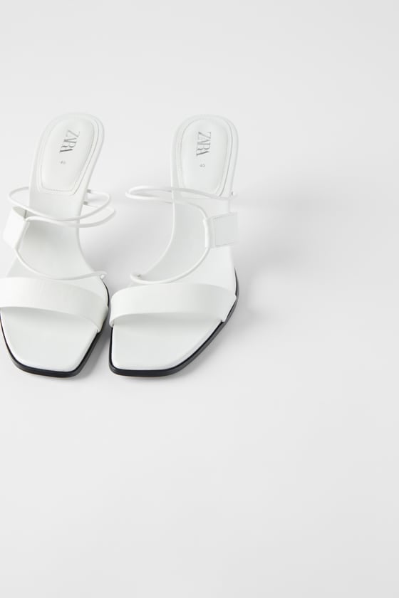 zara white strappy sandals