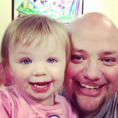 Dad Styles His Daughter's Hair