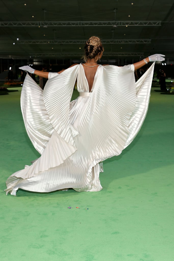 Laverne Cox Wears Silver Pleated Gown to Academy Museum Gala