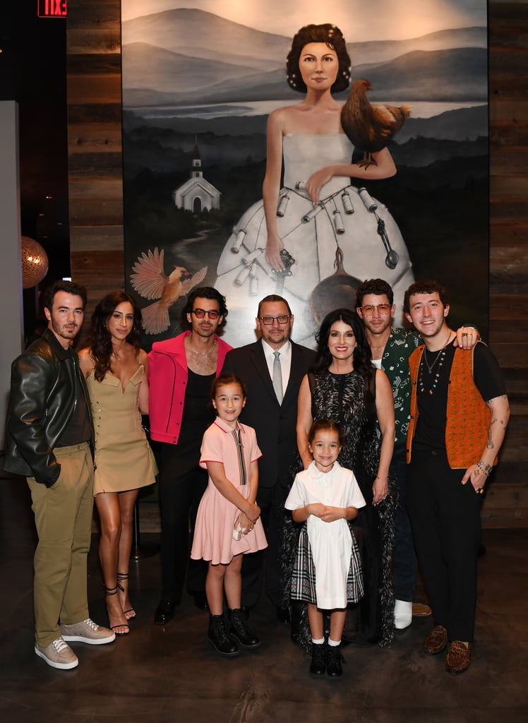 Pictured: Kevin, Danielle Joe, Kevin Jonas Sr., Denise, Nick, Frankie, Alena Rose, and Valentina Angelina Jonas.