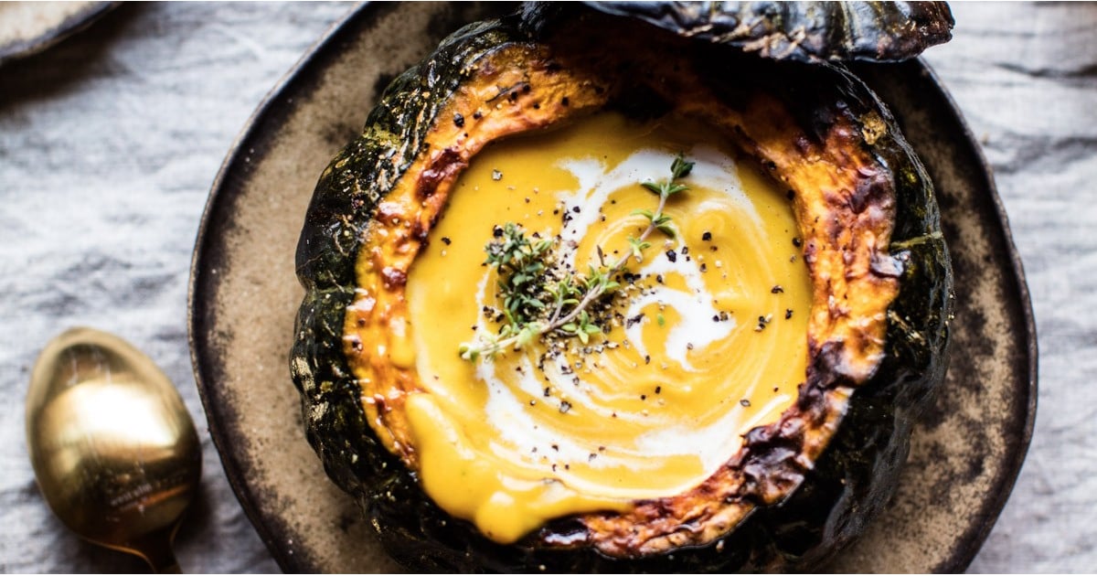Pumpkin Soup Recipe in an Edible Pumpkin Bowl POPSUGAR Food