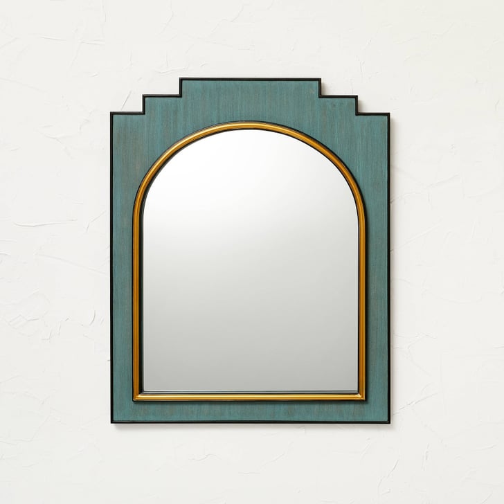 A Wall Mirror Opalhouse designed with Jungalow 24 x 30 Wood and Brass