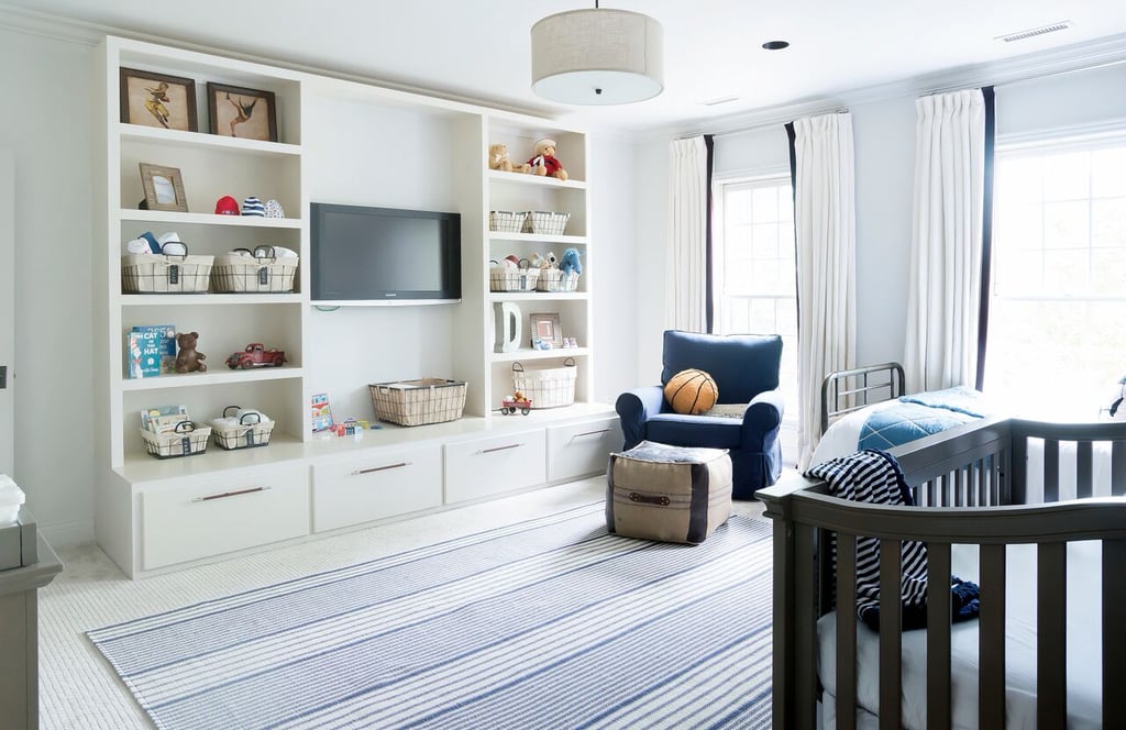 The blue and white Catalina rug ($205) tied the color scheme together.
