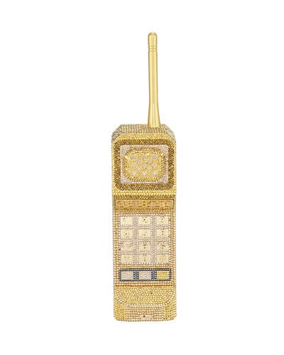 Judith Leiber Couture Call Me Brick Phone Clutch Bag