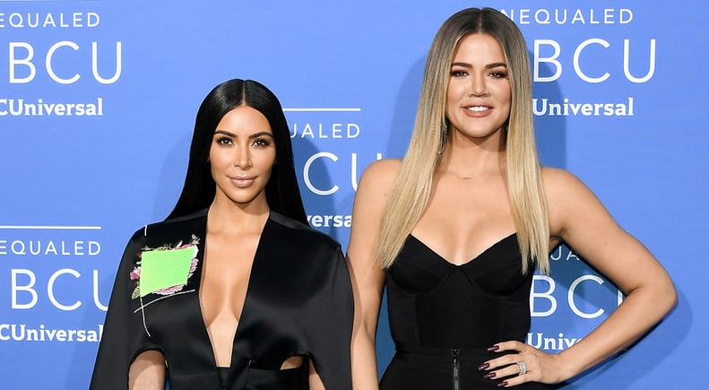 NEW YORK, NY - MAY 15:  Kim Kardashian West (L) and Khloe Kardashian attend the 2017 NBCUniversal Upfront at Radio City Music Hall on May 15, 2017 in New York City.  (Photo by Dia Dipasupil/Getty Images)