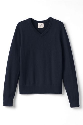 Lands' End Boys' Fine Gauge V-Neck Sweater