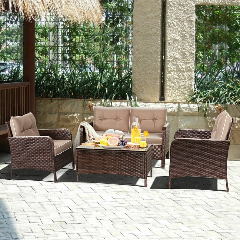 Monument 9pc cube rattan garden furniture set hot sale