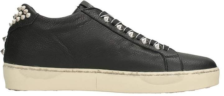 Leather Crown Black Iconic Leather Sneakers