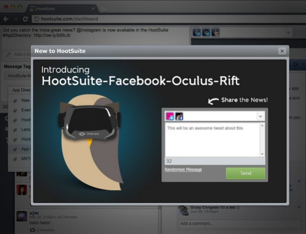 HootSuite's Virtual Reality Dashboard