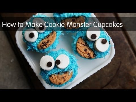 Cookie Monster Cupcakes