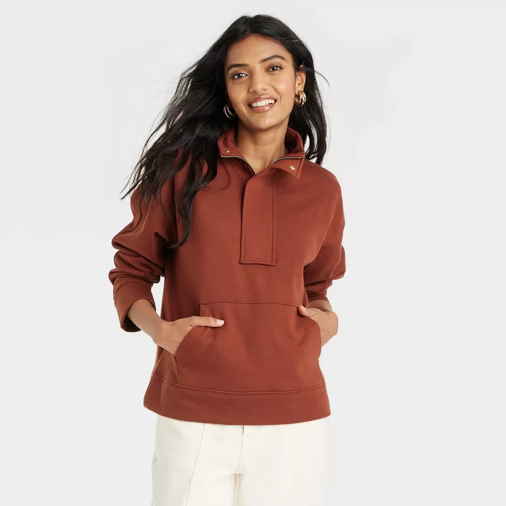 A New Day Women's Quarter Zip Sweatshirt I Review | POPSUGAR Fashion