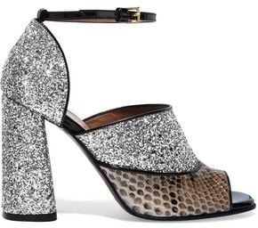 Marni Glittered Leather and Python Sandals (£324, originally £789)