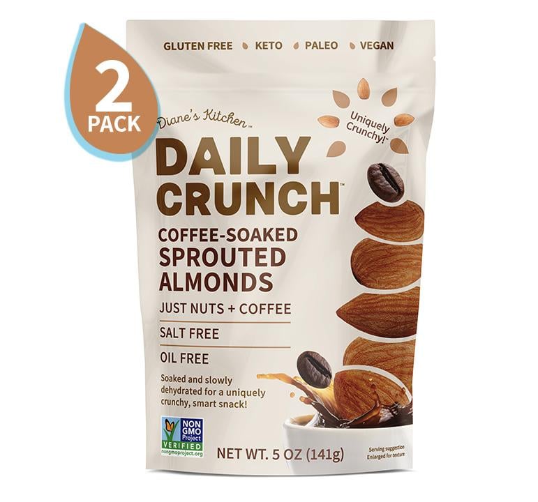 Daily Crunch Snacks Coffee-Soaked Sprouted Almonds