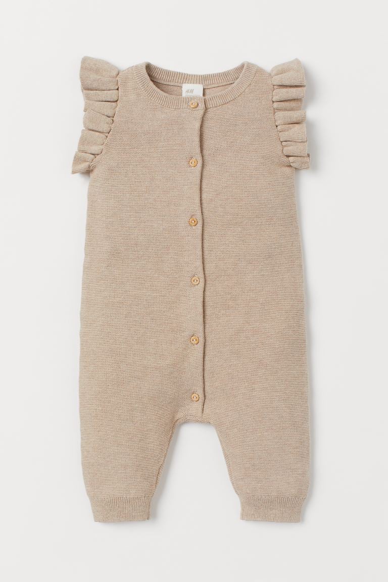 H&M Knit Cotton Romper Suit