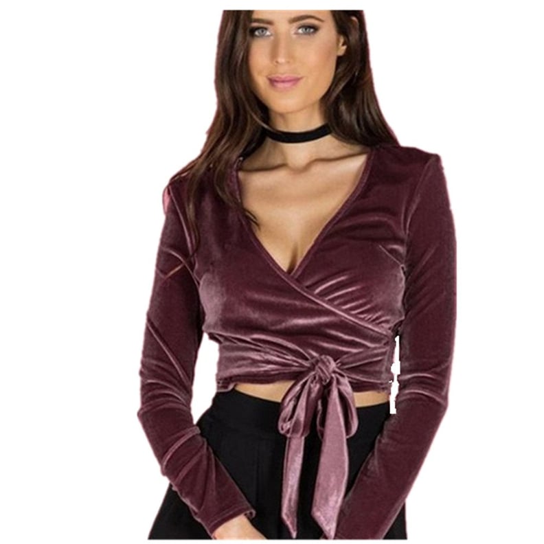 Beautea Velvet Wrap Top