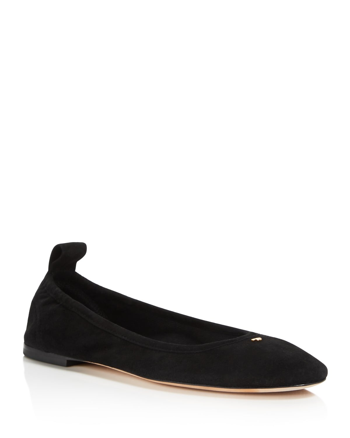 Tory Burch Therese Suede Ballet Flats | Angelina Jolie's Stylish Flats  Remind Us of Something Audrey Hepburn Would Wear | POPSUGAR Fashion Photo 7