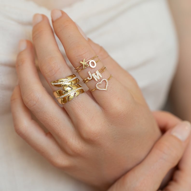 A Stackable Ring: Jennifer Meyer Mini Uppercase Letter Ring