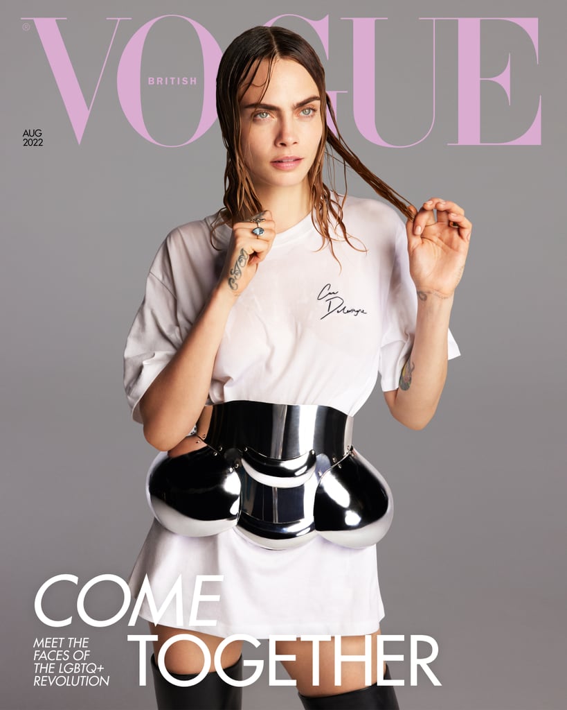 Cara Delevingne Sports Vuitton on Vogue U.K. Cover