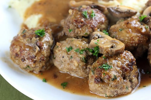 Meatballs With Mushroom Gravy