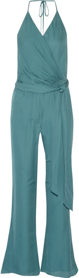 Haute Hippie Wrap-effect silk jumpsuit ($575)