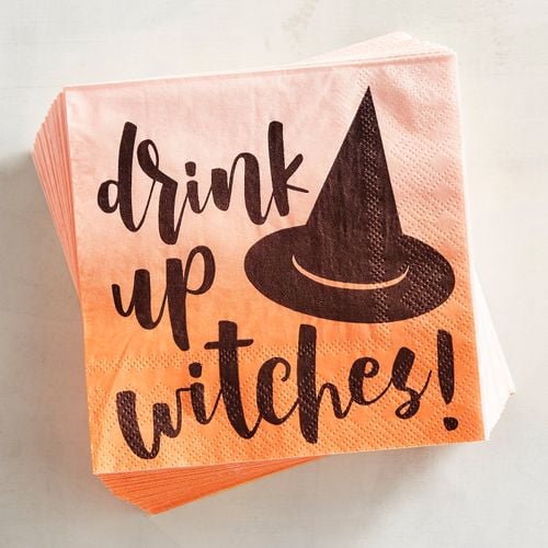 Drink Up Witches Halloween Paper Cocktail Napkins