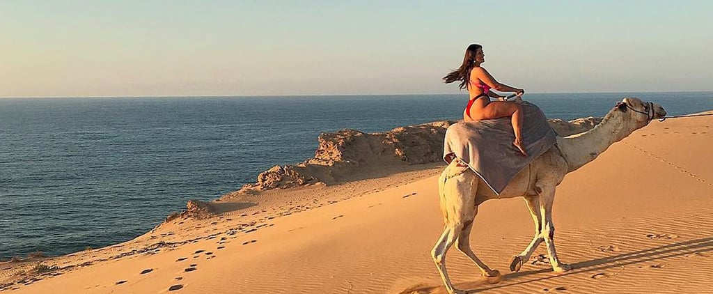 Ashley Graham's Red and Pink One-Piece Swimsuit