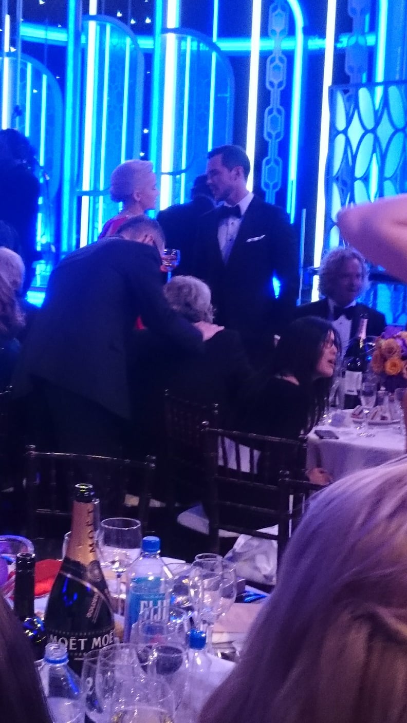 Jennifer Lawrence and Nicholas Hoult at the Golden Globes