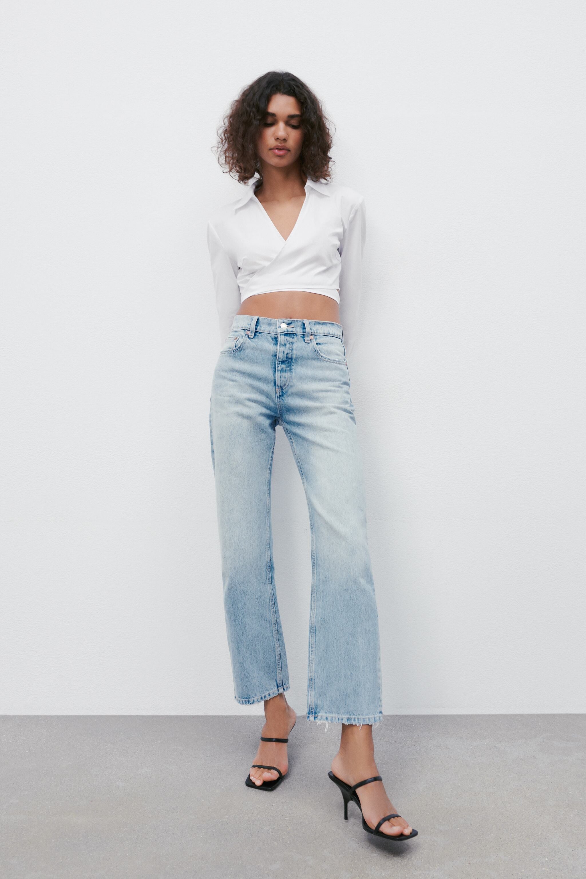 Fun raire me lan Meilleurs Jeans De Zara Beige Ample Plafond Corbeau