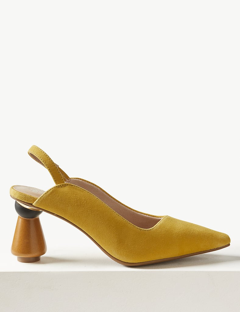 marks and spencer gold shoes