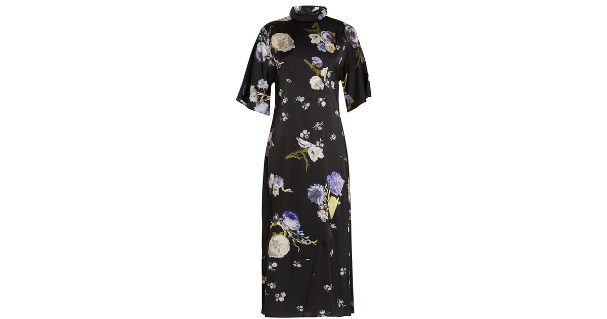 Acne Studios Dilona Floral-Print Satin Dress | Princess Eugenie's