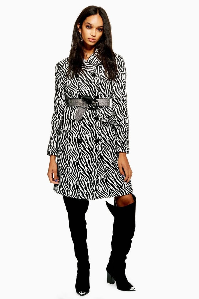 Topshop Zebra Print Coat