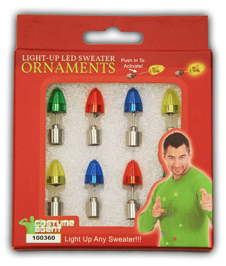Light-Up LED Sweater Ornaments