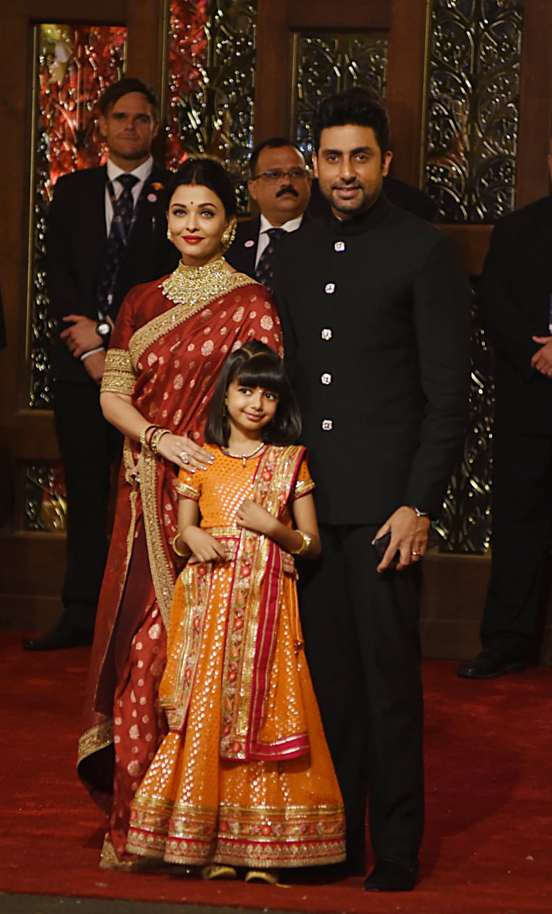 Aishwarya Rai Bachchan Also Showed Up Wearing a Red Sari