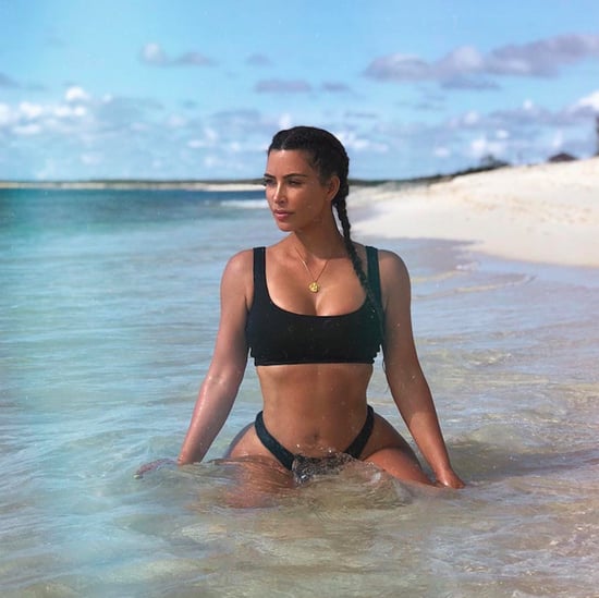 Kim Kardashian Black Bikini in Turks and Caicos Vacation